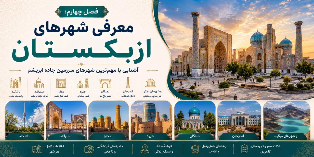 فصل چهارم: معرفی شهرهای ازبکستان؛ آشنایی با مهمترین شهرهای سرزمین جاده ابریشم