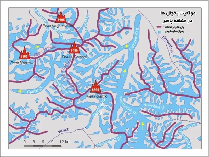 تاجیکستان/فصل اول: یخچالها، تالابها