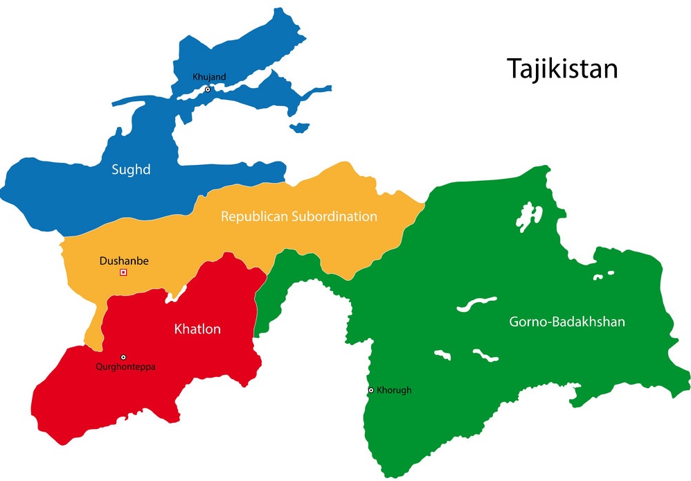 استان‌های(ولایت) تاجیکستان