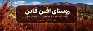 روستای افین قاین؛ باغهای زرشک و میراث تاریخی در دل خراسان جنوبی